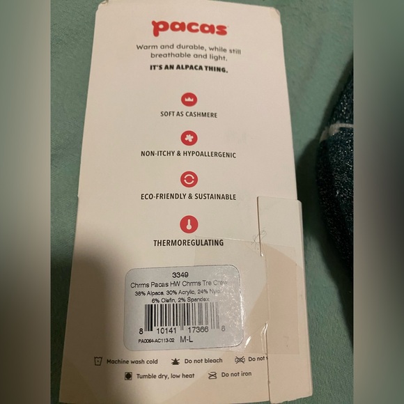 PACAS Alpaca Wool Socks Women’s Holiday Crew NWT - Picture 4 of 4